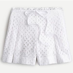 NWT J.Crew White Eyelet High Waist Shorts - Sz8